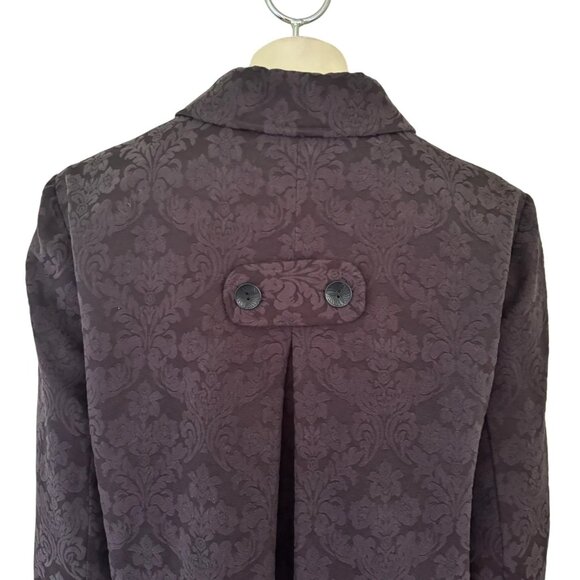 J.JILL Damask Brocade Button Front Jacket in Black SZ 18 - Picture 6 of 11